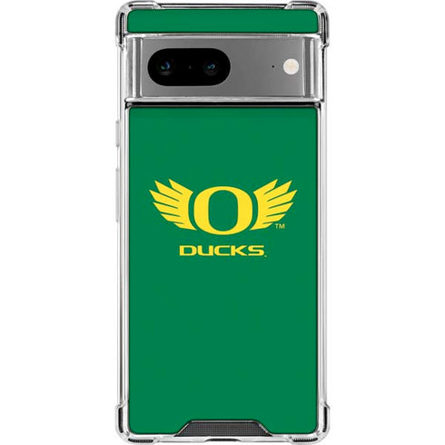 University of Oregon Ducks Green Google Pixel 8a Clear Case